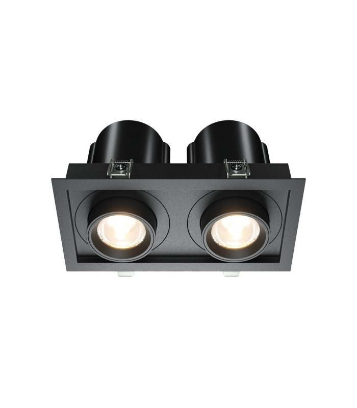 Hidden Twin Recessed Downlight Black 3000K 1400lm-1