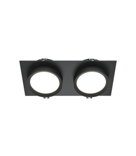 Hoop Twin Recessed Downlight Black 2xGX53-1