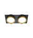Hoop Twin Recessed Downlight Black With Gold 2xGX53-1