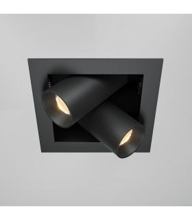 Magnum Twin Recessed Downlight Black 3000K 1000lm-1