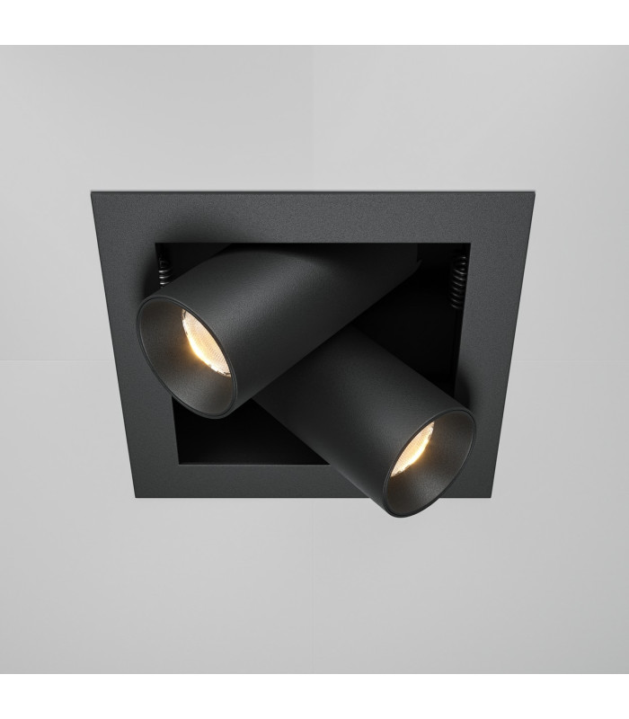 Magnum Twin Recessed Downlight Black 3000K 1000lm-1