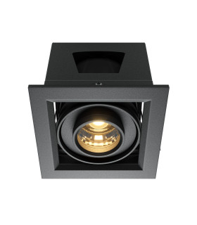 Metal Modern Recessed Downlight Black 3000K 650lm-1