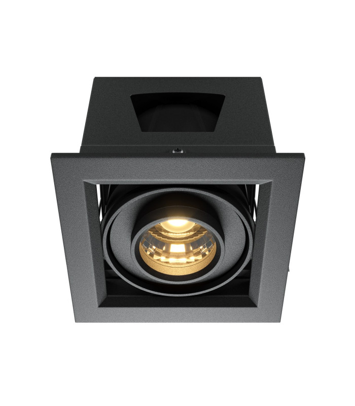 Metal Modern Recessed Downlight Black 3000K 650lm-1