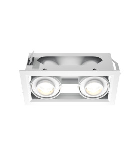 Metal Modern Twin Recessed Downlight White 3000K 1450lm-1