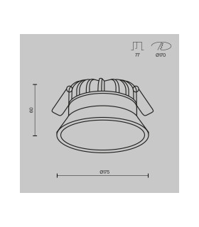 Okno 17.5cm Recessed Downlight White 3000-4000-6000K IP44-3