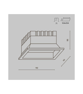 Okno Recessed Downlight White 3000-4000-6000K IP44-3