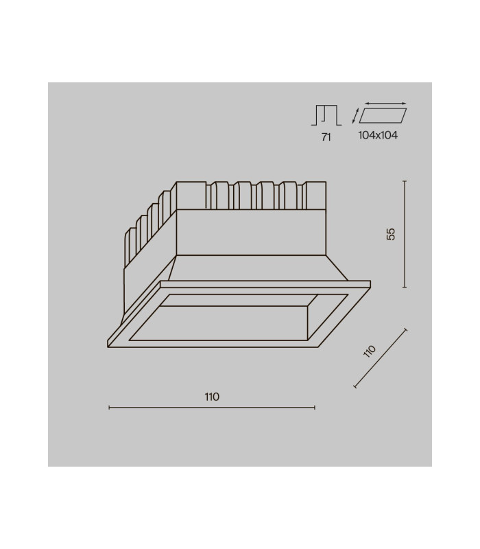 Okno Recessed Downlight White 3000-4000-6000K IP44-3