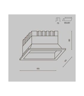 Okno 17cm Recessed Downlight White 3000-4000-6000K IP44-3