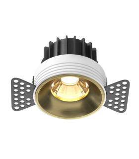 Round Trimless Recessed Downlight Brass 3000K 810lm-1