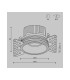 Round Trimless Recessed Downlight Brass 3000K 810lm-3