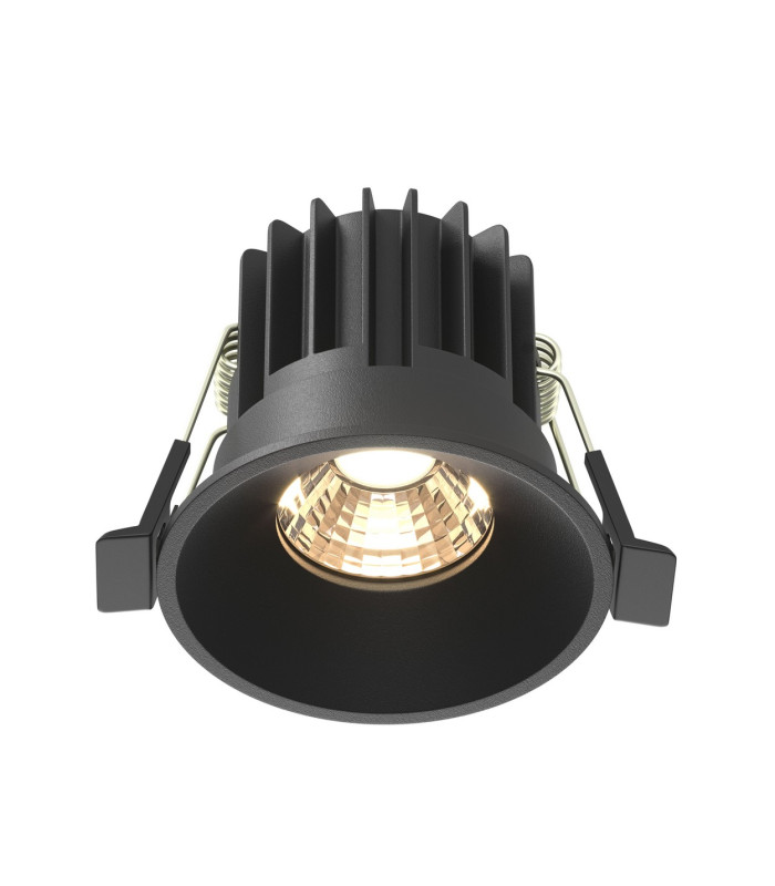 Round Recessed Downlight Black 3000K 490lm-1