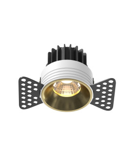 Round Trimless Recessed Downlight Brass 3000K 500lm-1