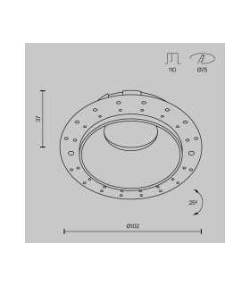 Share Trimless Recessed Downlight Black 1xGU10-3