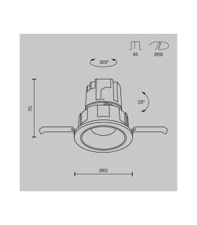 Wise Recessed Downlight White 3000K 400lm-3