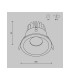 Zoom Outdoor Recessed Downlight Dimmable White 3000K 910lm IP65-3