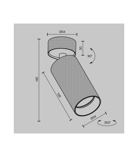 Artisan Adjustable Surface Mounted Downlight Black 1xGU10-3