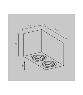 Atom Surface Mounted Downlight Black 2xGU10-3