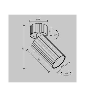 Calipso Adjustable Surface Mounted Downlight Brass 1xGU10-3
