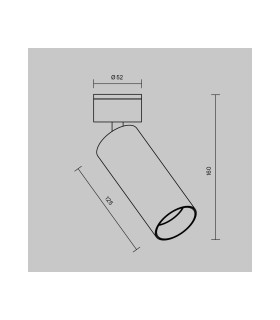 Focus Led Single Spotlight Dimmable Black 3000K 900lm-3
