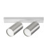 Focus S Twin Ceiling Spotlight White 2xGU10 Matte Silver Shade-1