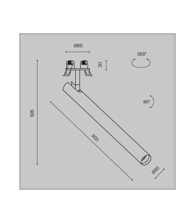 Focus T Recessed Downlight White 3000K 350lm-3