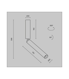 Focus T Surface Mounted Downlight Brass 3000K 440lm-3