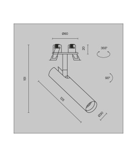Focus T Recessed Downlight Black 3000K 330lm-3