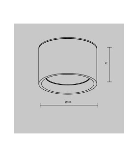 Hydra Surface Mounted Downlight Matte Gold 3000K 650lm IP44-3