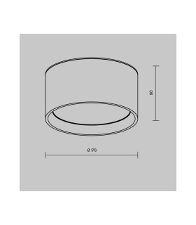 Hydra Surface Mounted Downlight White 3000K 1320lm IP44-3