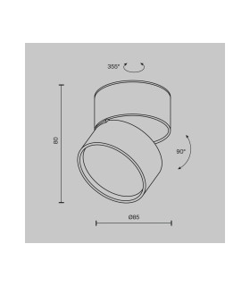 Onda Surface Mounted Downlight White 2700K 910lm-3