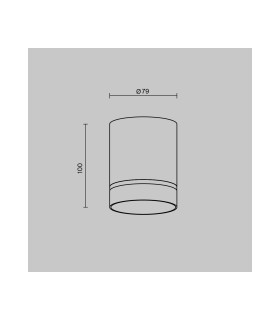 Orlo Surface Mounted Downlight Black 4000K 300lm-3