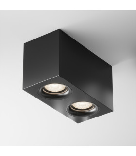 Slim Surface Mounted Downlight Black 2xGU10-1