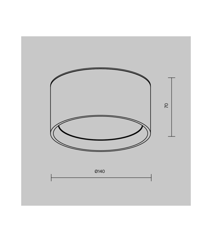 Vega Surface Mounted Downlight White 3000K 1020lm-3