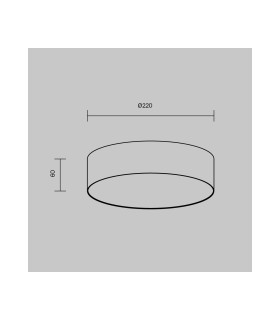 Zon Surface Mounted Downlight White 3000K 1690lm-3