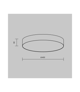 Zon Flush Ceiling Light Matte Gold 3000K 2880lm-3