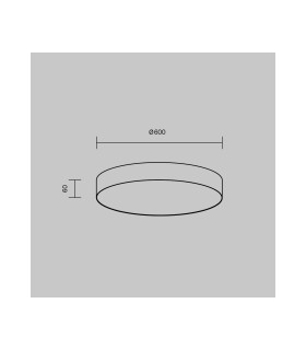 Zon Flush Ceiling Light White 3000K 7130lm-3