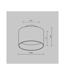 Planet Surface Mounted Downlight White 4000K 850lm-2