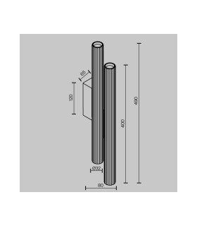 Calipso Up & Down Wall Lamp Black 2700K 1620lm-3