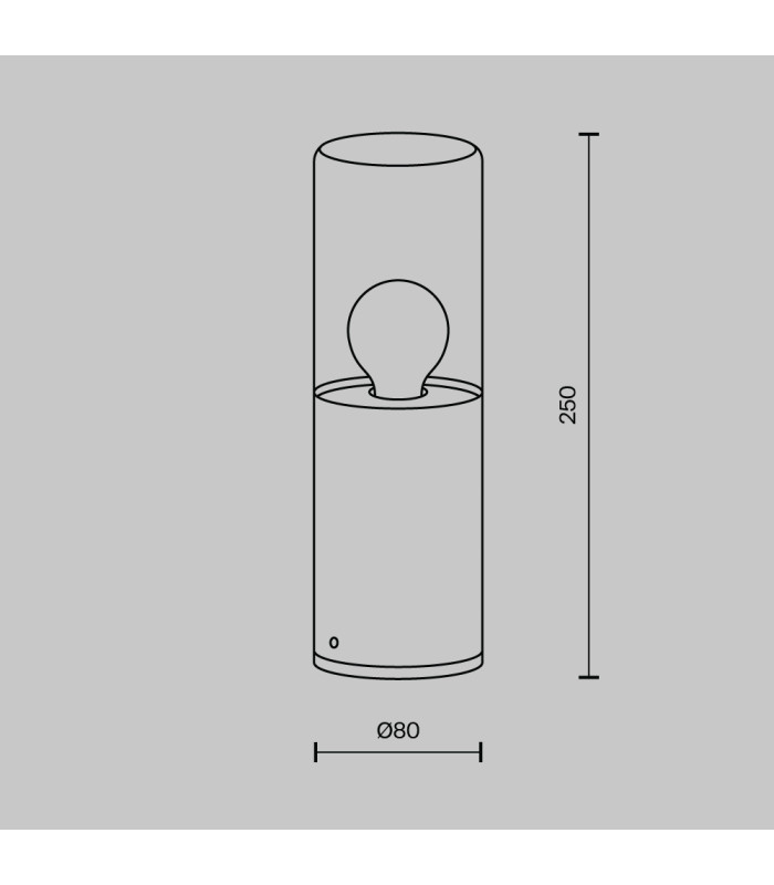 Amas Outdoor Pedestal Light Graphite IP54 1xE27-3