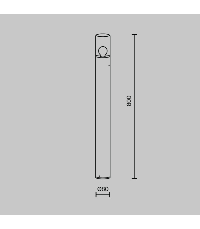 Amas Outdoor Bollard Graphite IP54 1xE27-3