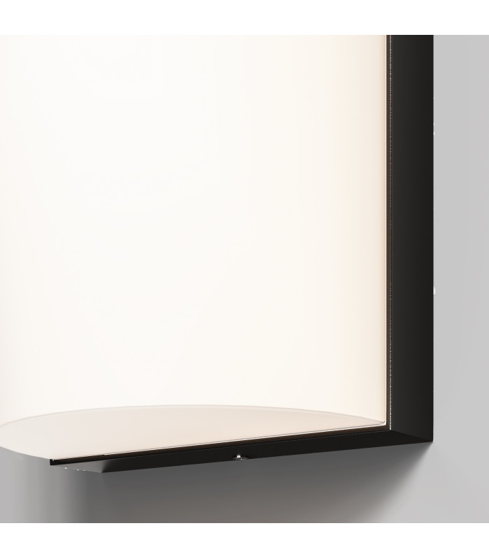 Badd Rounded Outdoor Flush Wall Lamp Graphite 3000K 700lm IP54-2