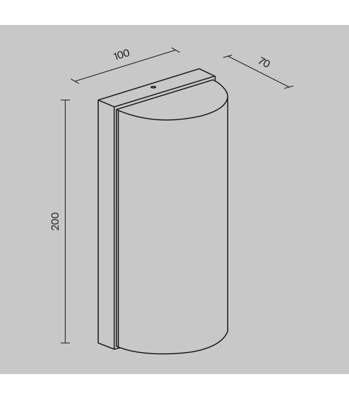 Badd Rounded Outdoor Flush Wall Lamp Graphite 3000K 700lm IP54-3
