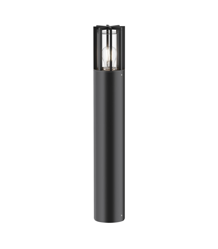 Barrel Outdoor Bollard Graphite IP54 1xE27-1
