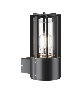 Barrel Outdoor Wall Lantern Graphite IP54 1xE27-1