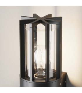 Barrel Outdoor Wall Lantern Graphite IP54 1xE27-2