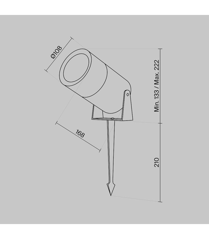 Bern Outdoor Spike Graphite 3000K 1200lm IP65-3