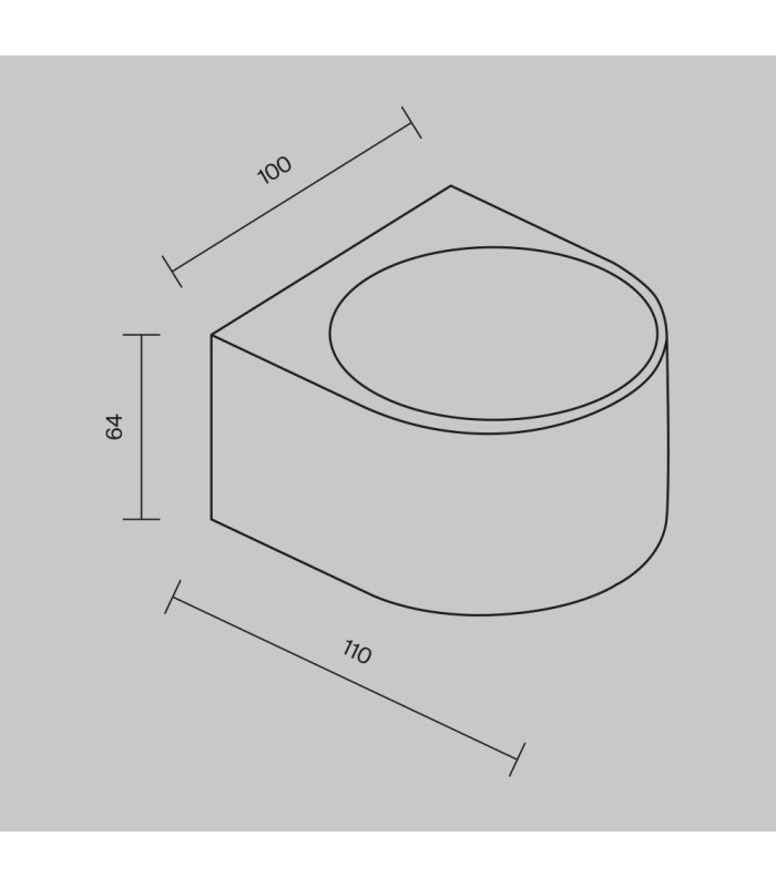 Blow Outdoor Up Down Wall Lamp Graphite 3000K 900lm IP54-3