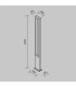 Bonn 200cm Outdoor Bollard Graphite 3000K 1350lm IP65-3