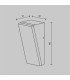 Brick 18x9cm Outdoor Wall Down Lamp Graphite 3000K 1100lm IP54-3