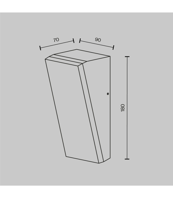 Brick 18x9cm Outdoor Wall Down Lamp Graphite 3000K 1100lm IP54-3